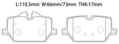 34206888835 BMW Brake Pad for BMW 3 Series, TOYOTA SUPRA (DB_), SUPRA / GR SUPRA (DB_), SUPRA V (DB_)