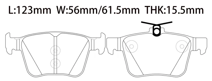 5Q0698451P Brake Pads for AUDI A3, VW GOLF, SEAT LEON SC (5F5), SKODA SUPERB III (3V3)