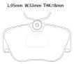 0014208120 Brake Pads for VW EUROVAN T4 Van (70A, 70H, 7DA, 7DH), CARAVELLE T4 Bus (70B, 70C, 7DB, 7DK, 70J, 70K, 7DC, 7DJ), TRANSPORTER Mk IV Platform/Chassis (70E