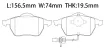 4A0698151C Brake Pads for AUDI A4, VW PASSAT