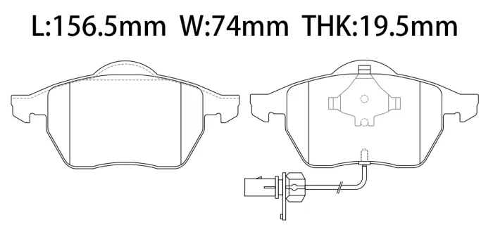 4A0698151C Brake Pads for AUDI A4, VW PASSAT