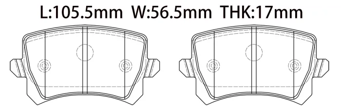 5N0698451 Brake Pads for AUDI Q3, VW PASSAT, SEAT ALHAMBRA (710, 711)