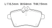 1694200320 Brake Pads for MERCEDES-BENZ A-CLASS (W169), B-CLASS Sports Tourer (W245)