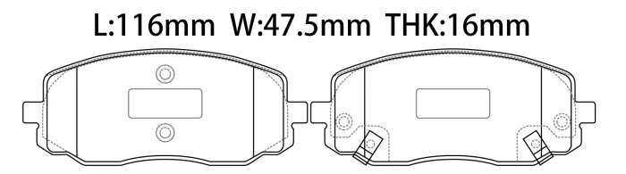 581010XA10 Brake Pads for HYUNDAI i20 I (PB, PBT), i10 I (PA)