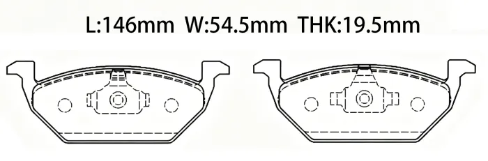 6Q0698151 Brake Pads for AUDI A1, VW UP, SEAT IBIZA IV (6J5, 6P1), IBIZA Mk IV (6J5, 6P1), SKODA PRAKTIK (5J7), ROOMSTER (5J7)