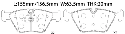 34111163953 BMW Brake Pad for BMW Z4, WIESMANN MF3 Roadster