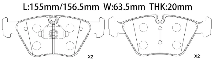 34111163953 BMW Brake Pad for BMW Z4, WIESMANN MF3 Roadster