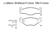 191698151B Brake Pads for VW GOLF, SEAT IBIZA II (6K1), IBIZA Mk II (6K1)