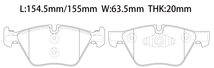 34116763617 BMW Front Brake Pad for BMW Z4 Roadster (E89), X1 (E84), 3 Touring (E91), 1 (E87), 5 (E60)