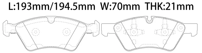 1644200820 Brake Pads for MERCEDES-BENZ R-CLASS (W251, V251), GL-CLASS (X164), M-CLASS (W164), E-CLASS (W211)