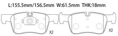 34116850568 BMW Brake Pad for BMW 2 Coupe (G42, G87), 3 (F30, F80), 1 (F20), 4 Coupe (F32, F82)