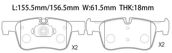 34116850568 BMW Brake Pad for BMW 2 Coupe (G42, G87), 3 (F30, F80), 1 (F20), 4 Coupe (F32, F82)
