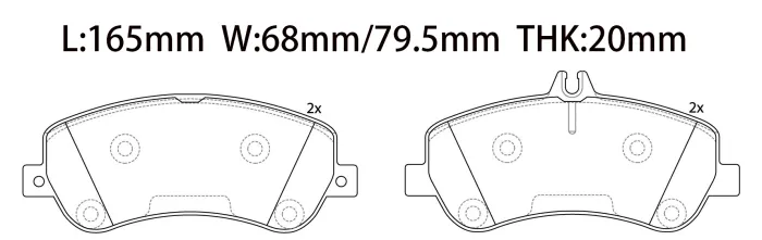 0054204820 Brake Pads for MERCEDES-BENZ GLK-CLASS (X204), E-CLASS Convertible (A207)
