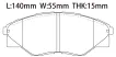044650K290 Brake Pads for TOYOTA HILUX VIGO VII Pickup (_N1_, _N2_, _N3_)