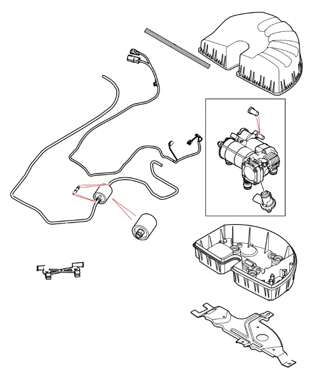 LR037070 Air Suspension Compressor Pump for LAND ROVER RANGE ROVER IV (L405)