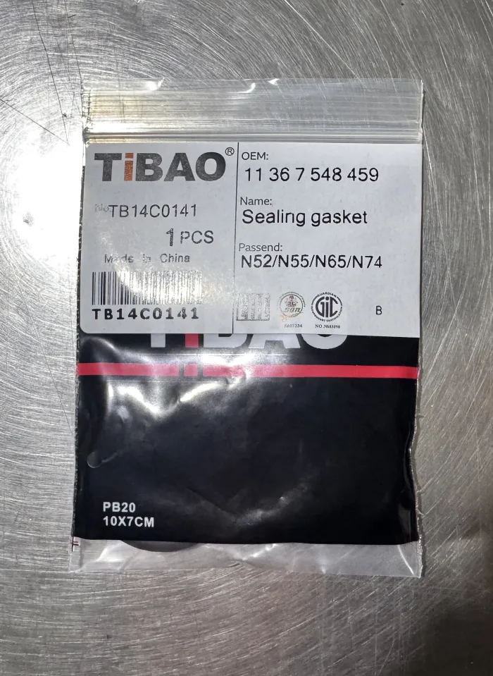 11367548459 Solenoid Valve Sealing Gasket for BMW 4 Series, MORGAN EVA, ROLLS-ROYCE DAWN (RR6), WIESMANN MF4 Roadster