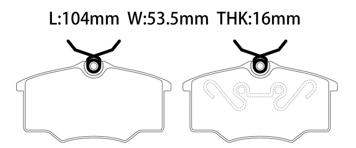 377698151K Brake Pads for VW GOL COUNTRY III Variant (5X5)