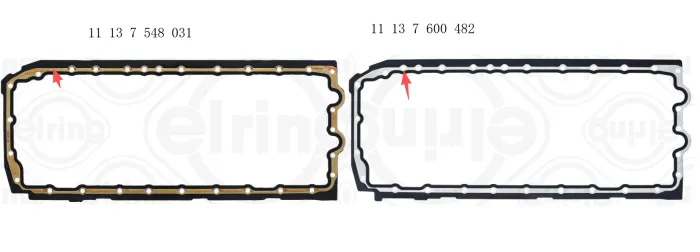 11137600482 Engine Parts Oil Pan Gasket for BMW X4 (F26), 2 Coupe (F22, F87), X6 (E71, E72), 3 Coupe (E92), 4 Coupe (F32, F82), X5 (E70), 1 Coupe (E82), 6 Coupe (F13), 5 Gran Turismo (F07), X3 (F25)