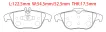 0054200720 Brake Pads for MERCEDES-BENZ E-CLASS Coupe (C207), C-CLASS (W204), GLK-CLASS (X204)