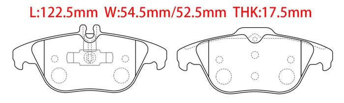 0054200720 Brake Pads for MERCEDES-BENZ E-CLASS Coupe (C207), C-CLASS (W204), GLK-CLASS (X204)