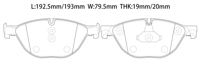 34116775322 BMW Brake Pad for BMW 5 Gran Turismo (F07), 6 Convertible (F12), 7 (F01, F02, F03, F04)