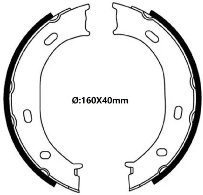 2D0698525 Brake Shoe Set for MERCEDES-BENZ G-CLASS, VW LT, PUCH G-MODELL (W463)