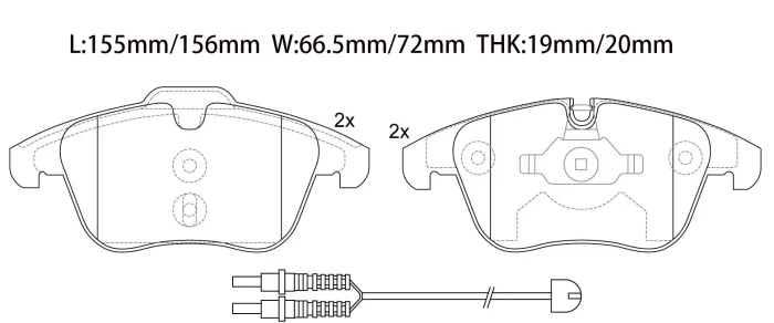 LR004936 Brake Pads for FORD MONDEO IV Turnier (BA7), FORD AUSTRALIA MONDEO Estate (MB, MC), LAND ROVER RANGE ROVER EVOQUE (L538), VOLVO V70 III (135)