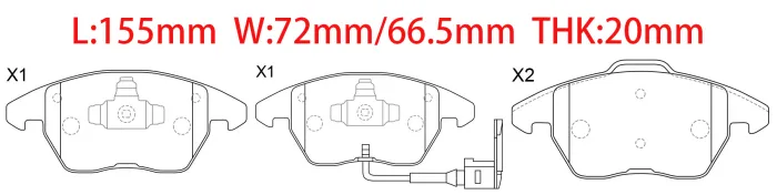 5N0698151 Brake Pads for AUDI Q3, VW TIGUAN