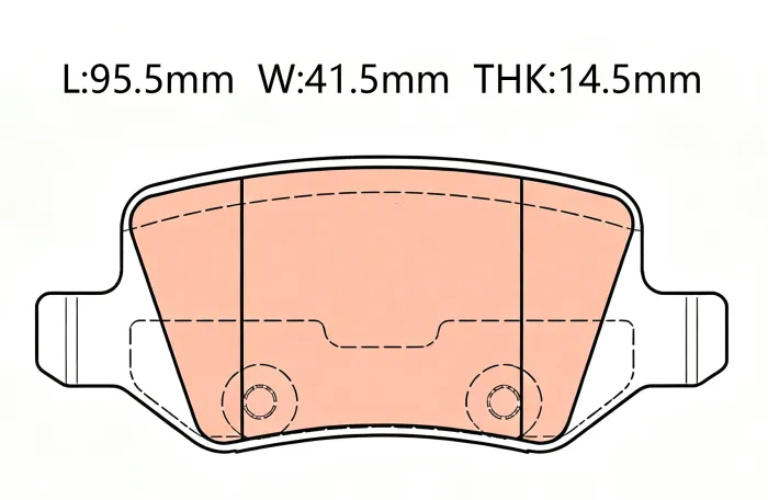 1694200420 Brake Pads for MERCEDES-BENZ VANEO (414), A-CLASS (W168)