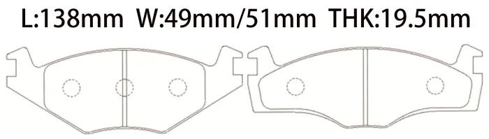 1H0698151 Brake Pads for VW GOLF, HYUNDAI EXCEL Saloon (X-2), PONY / EXCEL Saloon (X-2), SEAT TOLEDO I (1L2), TOLEDO   (1L2)