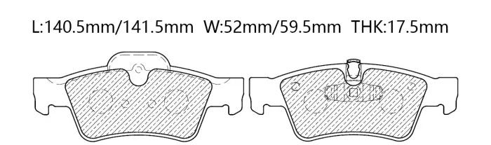 1644201520 Brake Pads for MERCEDES-BENZ G-CLASS (W463), R-CLASS (W251, V251), GL-CLASS (X164), M-CLASS (W164)