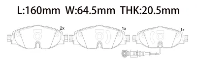 5Q0698151 Brake Pads for AUDI Q2, VW T-ROC, SEAT LEON Hatchback Van (5F1), SKODA SUPERB III Estate (3V5)