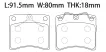 701698151 Brake Pads for VW EUROVAN T4 Van (70A, 70H, 7DA, 7DH), CARAVELLE T4 Bus (70B, 70C, 7DB, 7DK, 70J, 70K, 7DC, 7DJ), TRANSPORTER Mk IV Platform/Chassis (70E
