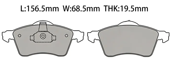 7D0698151E Brake Pads for VW EUROVAN T4 Van (70A, 70H, 7DA, 7DH), CARAVELLE T4 Bus (70B, 70C, 7DB, 7DK, 70J, 70K, 7DC, 7DJ), TRANSPORTER Mk IV Platform/Chassis (70E