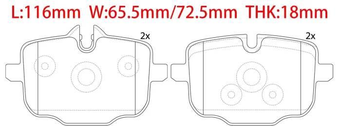 34216775346 BMW Brake Pad for BMW 6 Convertible (F12), 5 (F10), 7 (G11, G12)