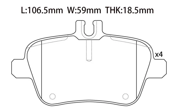 0064202320 Brake Pads for MERCEDES-BENZ B-CLASS, INFINITI Q30