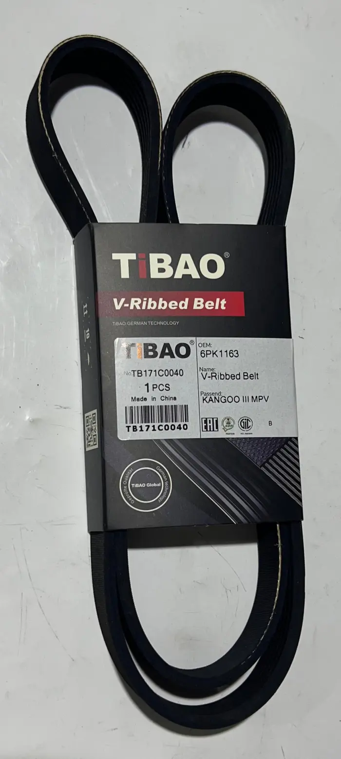 6PK1163 V-Ribbed Belt for DACIA DOKKER MPV (KE_), RENAULT KADJAR (HA_, HL_)
