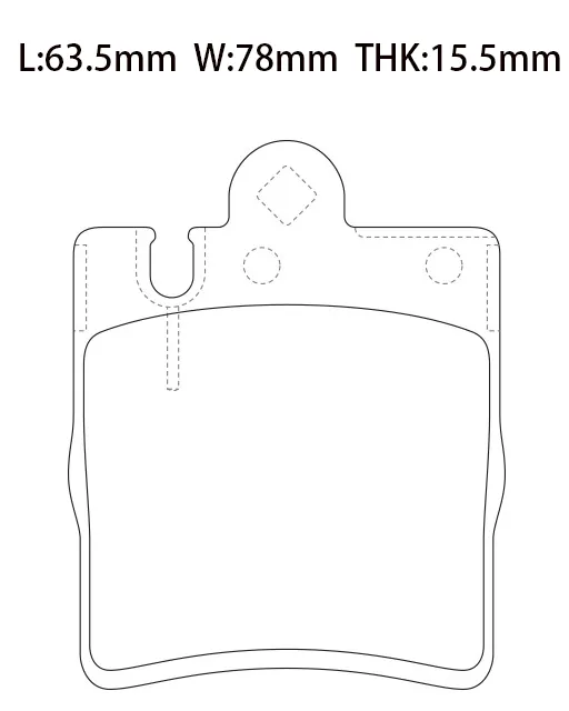 0034202820 Brake Pads for MERCEDES-BENZ CLC-CLASS (CL203), SLK (R171), CLK (C208), C-CLASS (W203), SL (R230), E-CLASS (W210)