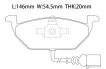 1J0698151E Brake Pads for AUDI A3, VW BEETLE, SEAT ALTEA XL (5P5, 5P8), SKODA PRAKTIK (5J7), ROOMSTER (5J7)