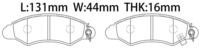 1605976 Brake Pads for OPEL AGILA (A) (H00), SUBARU JUSTY III (G3X), SUZUKI KARIMUN ESTILO Hatchback, WAGON R Hatchback, VAUXHALL AGILA Mk I (A) (H00)