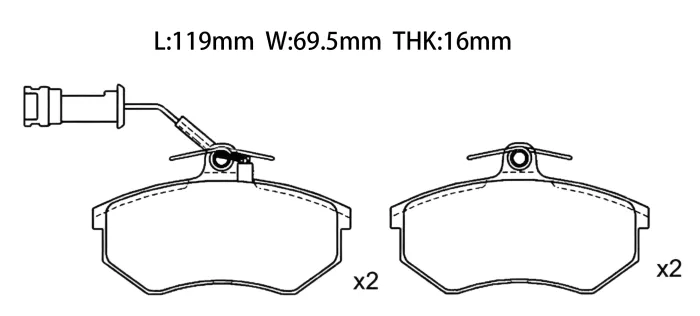 853698151E Brake Pads for AUDI A4, VW GOLF, CITROËN ZX (N2), OPEL CASCADA (W13), PEUGEOT 306 (7B, N3, N5), 306 Sedan (7B, N3, N5), SEAT CORDOBA (6L2), CORDOBA Sedan (6L2), TOYOTA CRESSIDA Saloon (MX62, _X6_), CRESSIDA Saloon (_X6