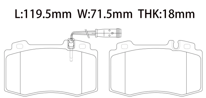 0044200420 Brake Pads for MERCEDES-BENZ CLS (C219), SL (R129), S-CLASS (W220), E-CLASS (W211), C-CLASS (W203), CLK (C209), SLK (R171), M-CLASS (W163), CL-CLASS Coupe (C215)