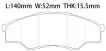 044650K160 Brake Pads for TOYOTA HILUX VIGO VII Pickup (_N1_, _N2_, _N3_)