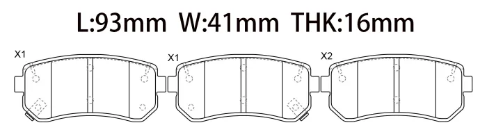 SP1187 Brake Pads for DODGE ATTITUDE, HYUNDAI ACCENT III Saloon (MC), ACCENT IV Saloon (MC), VER, KIA PRIDE II (JB), RIO II (JB), KIA (DYK) FORTE