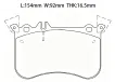 0004204100 Brake Pads for MERCEDES-BENZ A-CLASS (W176), CLA Coupe (C117), GLA-CLASS (X156)