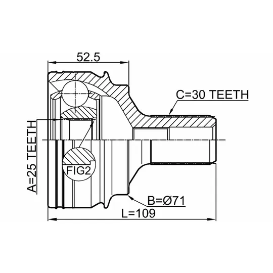 2043300585 Transmission Parts C.V Joint for MERCEDES-BENZ C-CLASS (W204), S-CLASS (W221), E-CLASS (W212), GLK-CLASS (X204)