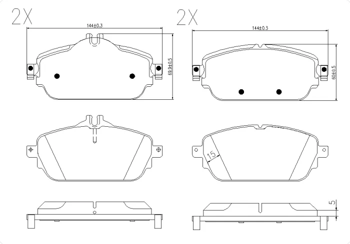 0084203620 Brake Pads for MERCEDES-BENZ E-CLASS (W213), C-CLASS (W205)
