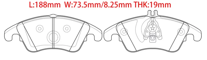 0054201020 Brake Pads for MERCEDES-BENZ SLK (R172), E-CLASS (W211), CLS (C218), C-CLASS (W204)