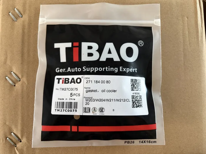 2711840080 Engine Parts Gasket，oil Cooler for MERCEDES-BENZ E-CLASS (W211), SPRINTER 3,5-t Bus (B906), CLC-CLASS (CL203), C-CLASS (W203), SLK (R171), CLK (C209)