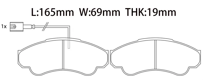 425459 Brake Pads for CITROËN JUMPER Platform/Chassis (244), RELAY Platform/Chas, FIAT DUCATO Bus (244_), PEUGEOT BOXER Bus (244, Z_)
